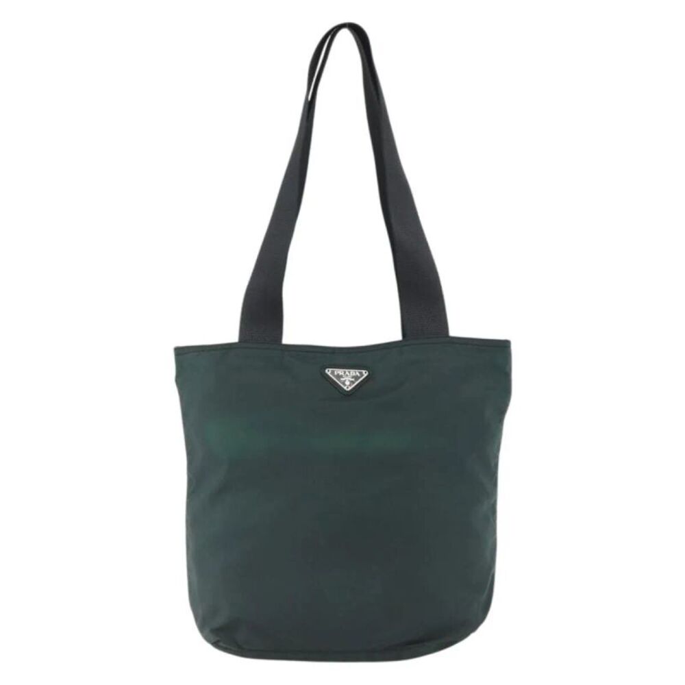 Prada Vintage Zip Tote Tessuto Green Nylon Tote Bag Bag